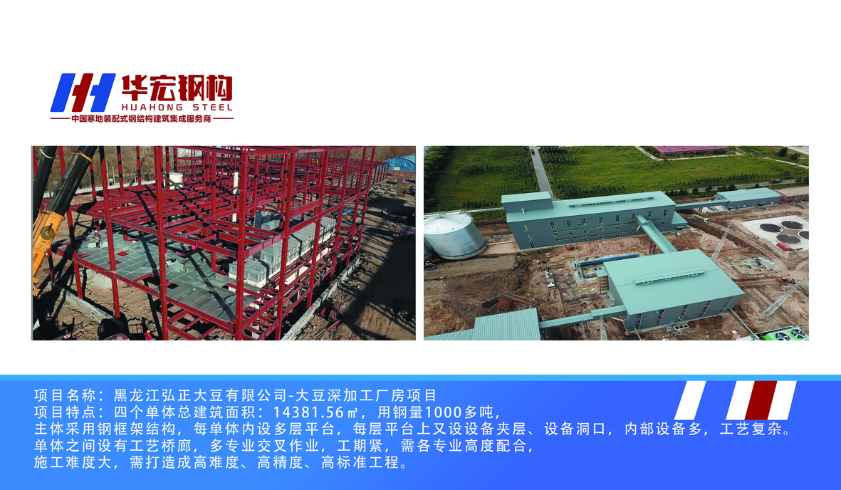 黑龍江弘正大豆有限公司-大豆深加工廠(chǎng)房項目